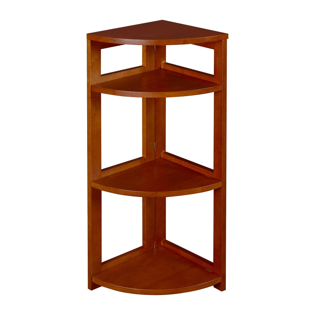 Cherry High Corner Folding Bookcase X861006