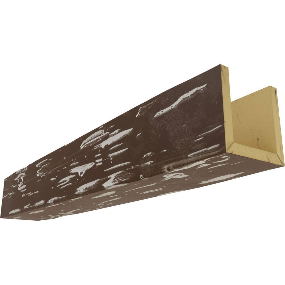 10x22W x 6x22H x 10&L 2-Sided Rough Sawn Faux Wood Ceiling Beam J64364
