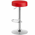 Red Swivel Adjustable Height Bar Stool N35663