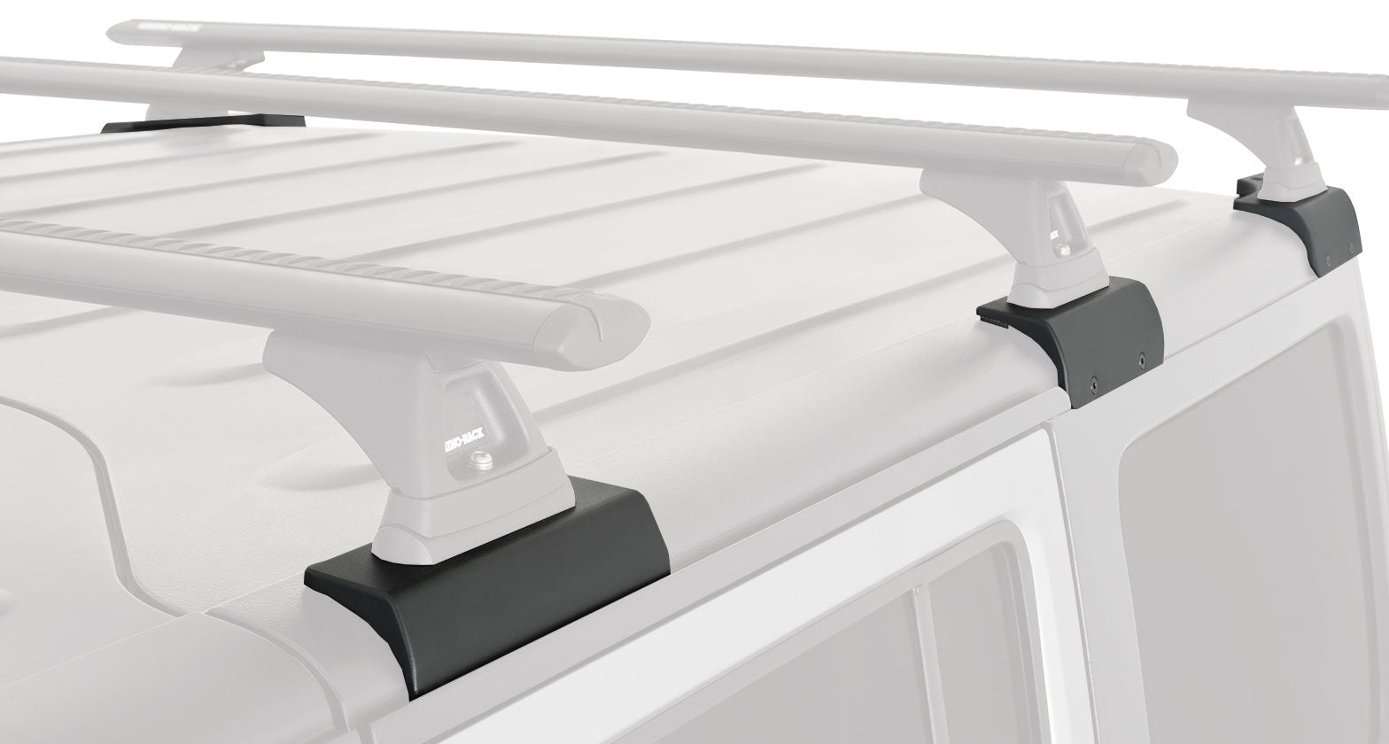 Black 2 Bar Roof Rack for Jeep Wrangler JK 4dr SUV Hard Top E70212