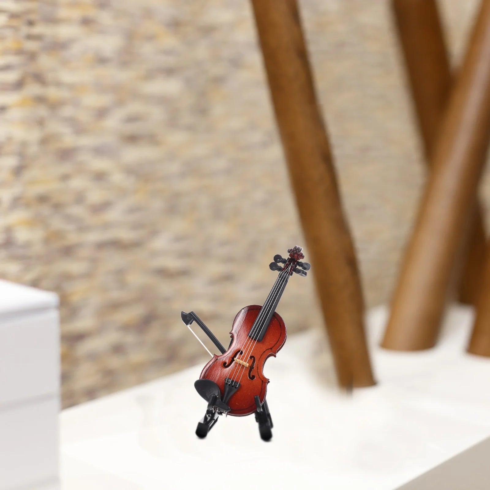 Violin Ornaments Baby Doll Toys Tabletop Decor 2 Sets J75234