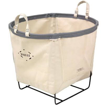 Large Beige Black Plastic Basket S248