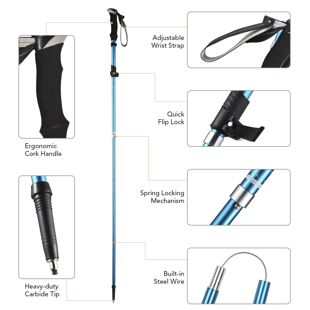 Blue Adjustable Trekking Pole J52587
