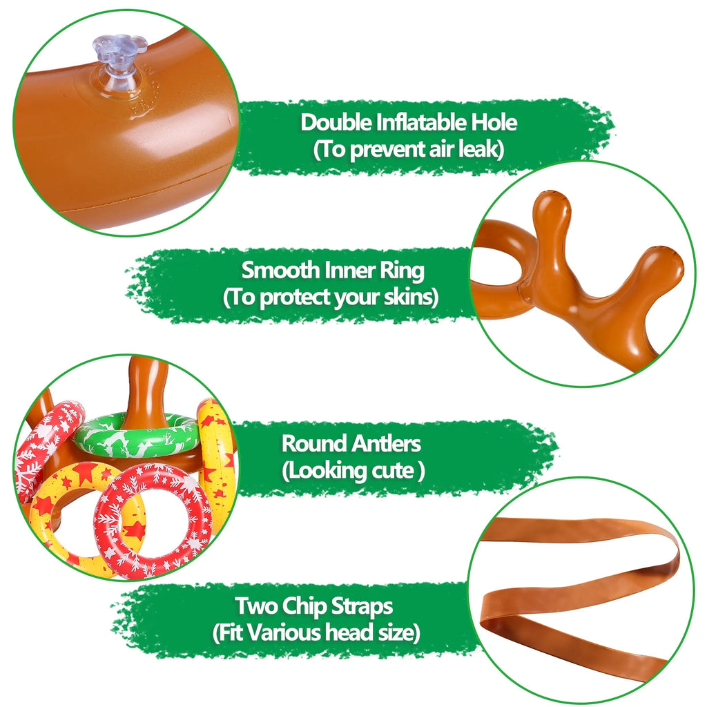 Inflatable Reindeer Antler Ring Toss Game O6174