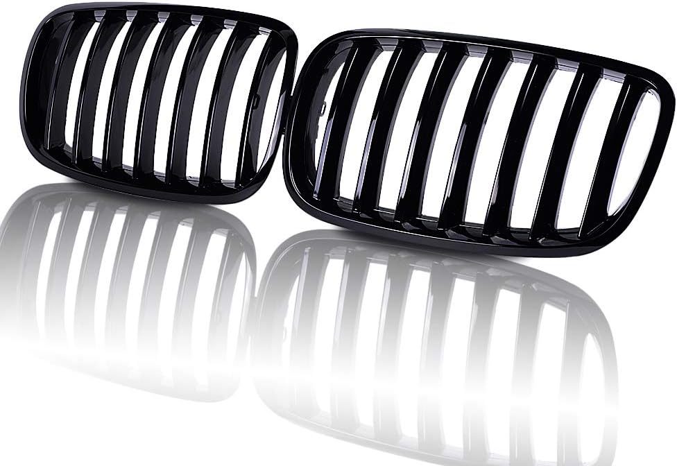Pair Front Kidney Grille Glossy Black Pack of 2 X2633