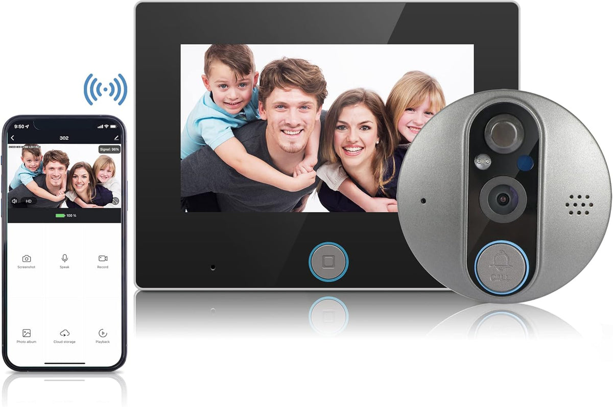 4.3 LCD Screen WiFi Digital Doorbell Viewer with PIR Motion L72987