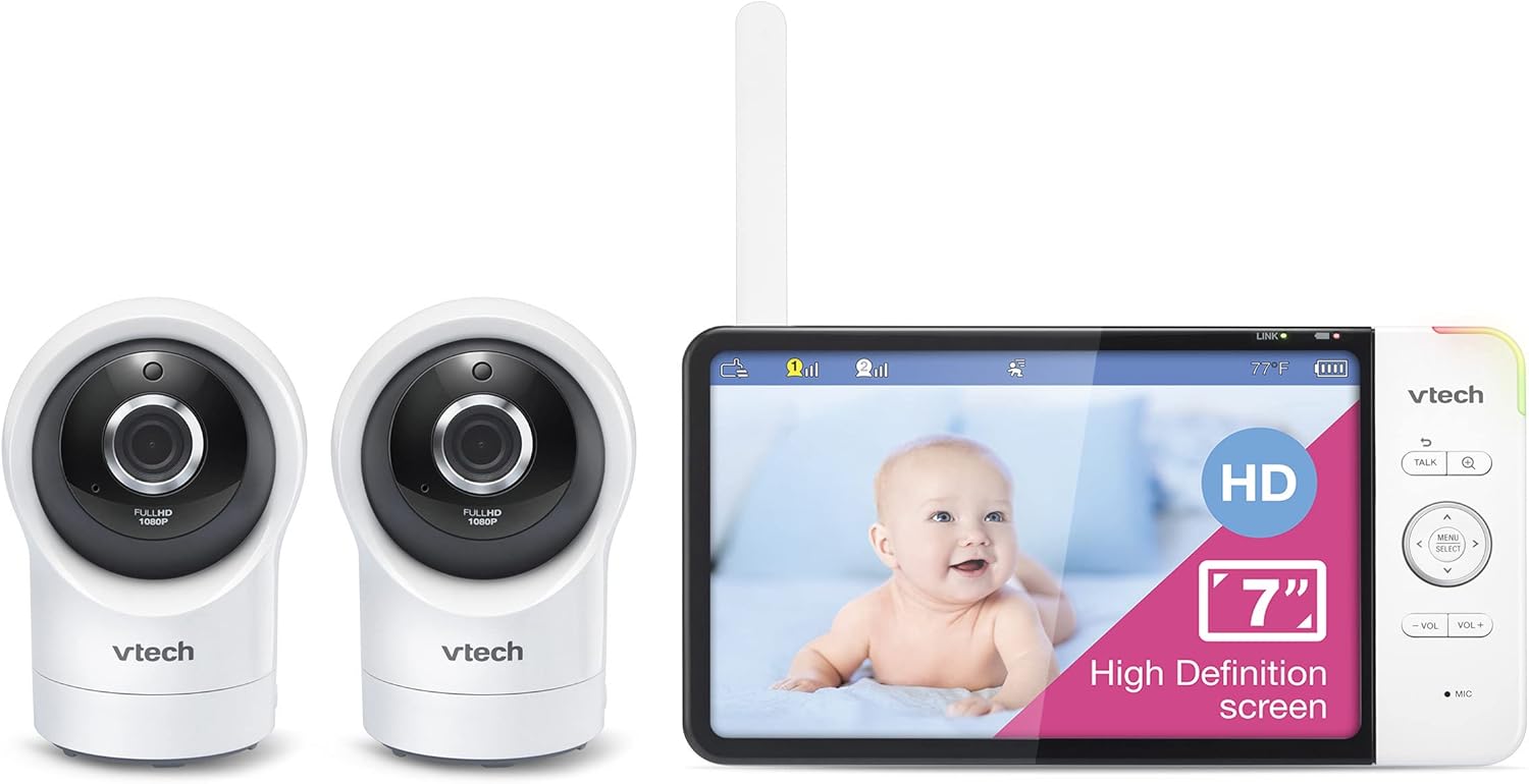 1080p Smart WiFi Baby Monitor with 7" 720p HD Display U180