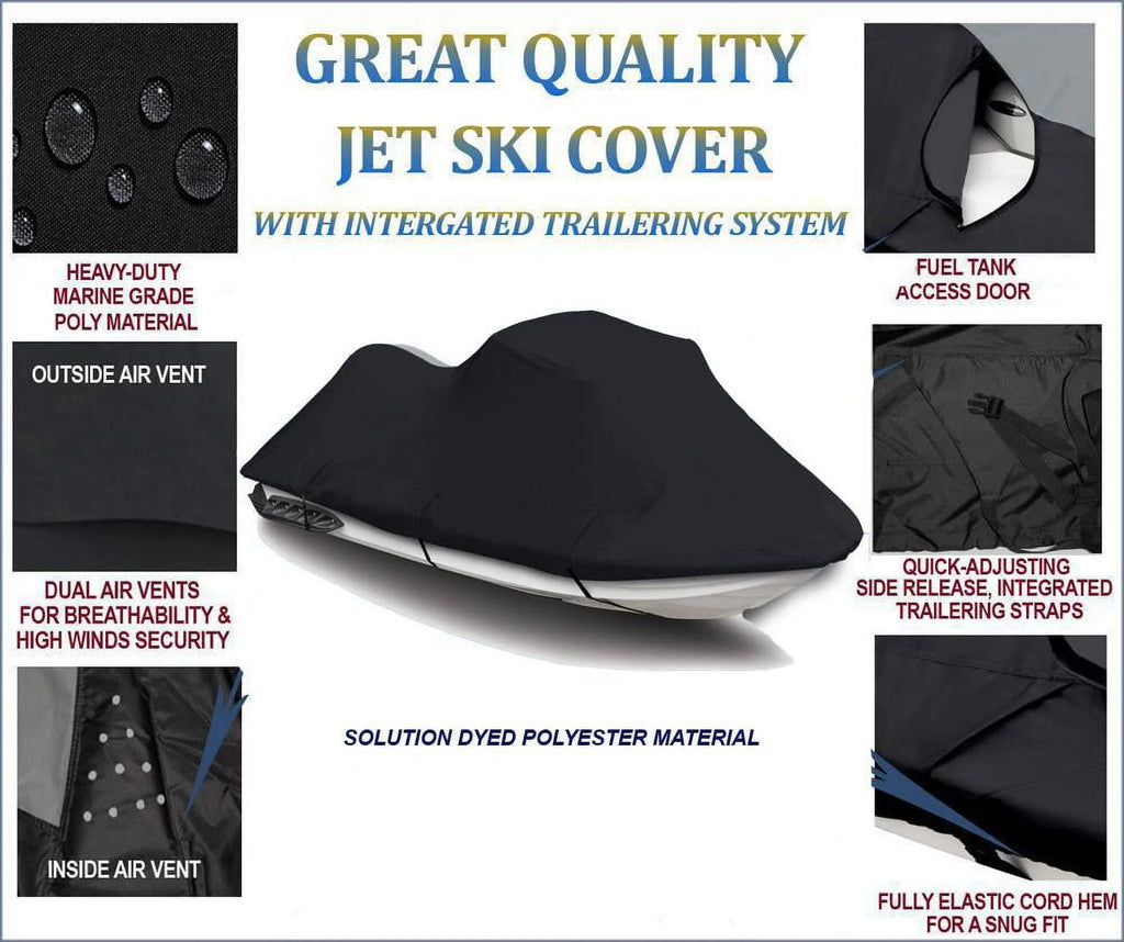 Black 600 Denier JetSki Cover L7414