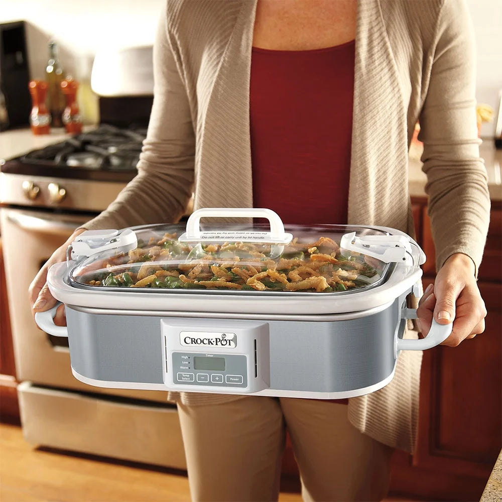 3.5 Quart Programmable Casserole Crock Slow Cooker T777