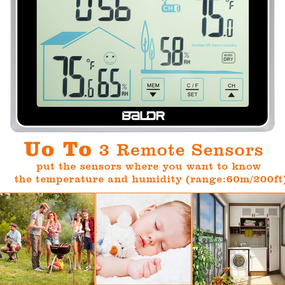 Wireless Indoor Outdoor Weather Station with Atomic Clock W4726