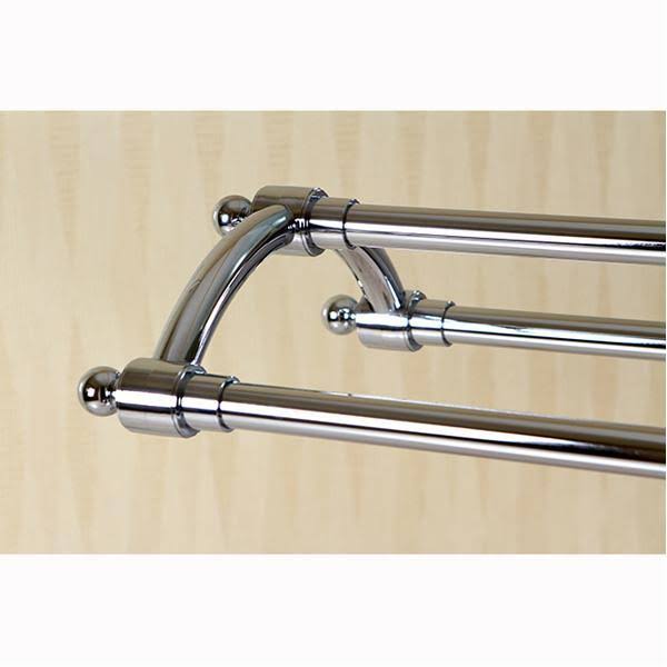 Satin Nickel Pedestal Towel Rack E17988