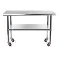 18 x 48 Stainless Steel Work Table with Casters T143917