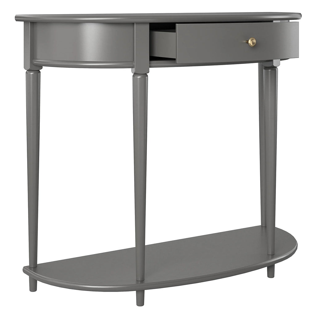 Gray Half-Moon Console Table I506