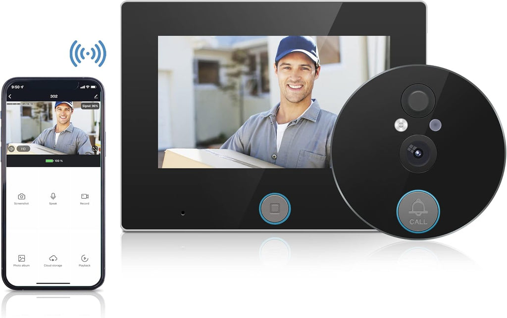 4.3 LCD Screen WiFi Digital Doorbell Viewer with PIR Motion L72987