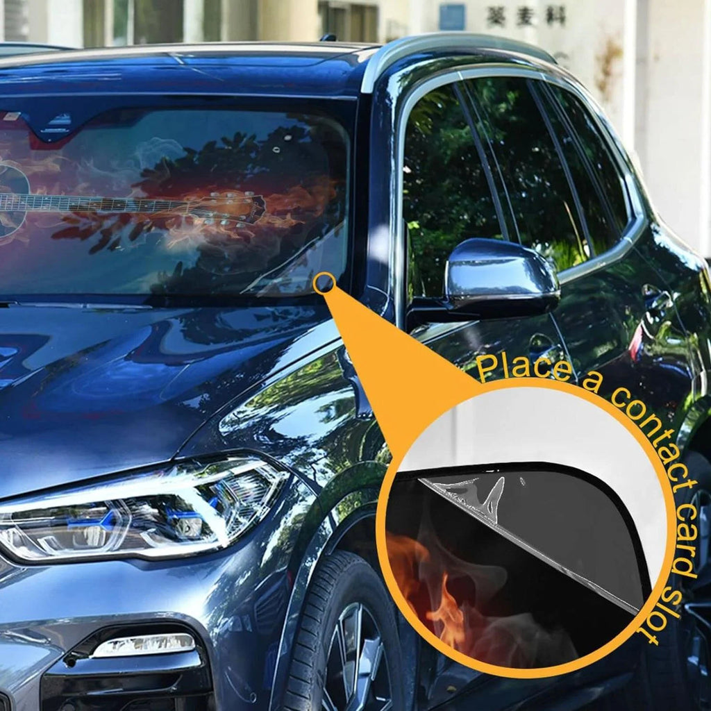 55x27.6in Foldable Car Windshield Sun Shade Q813249