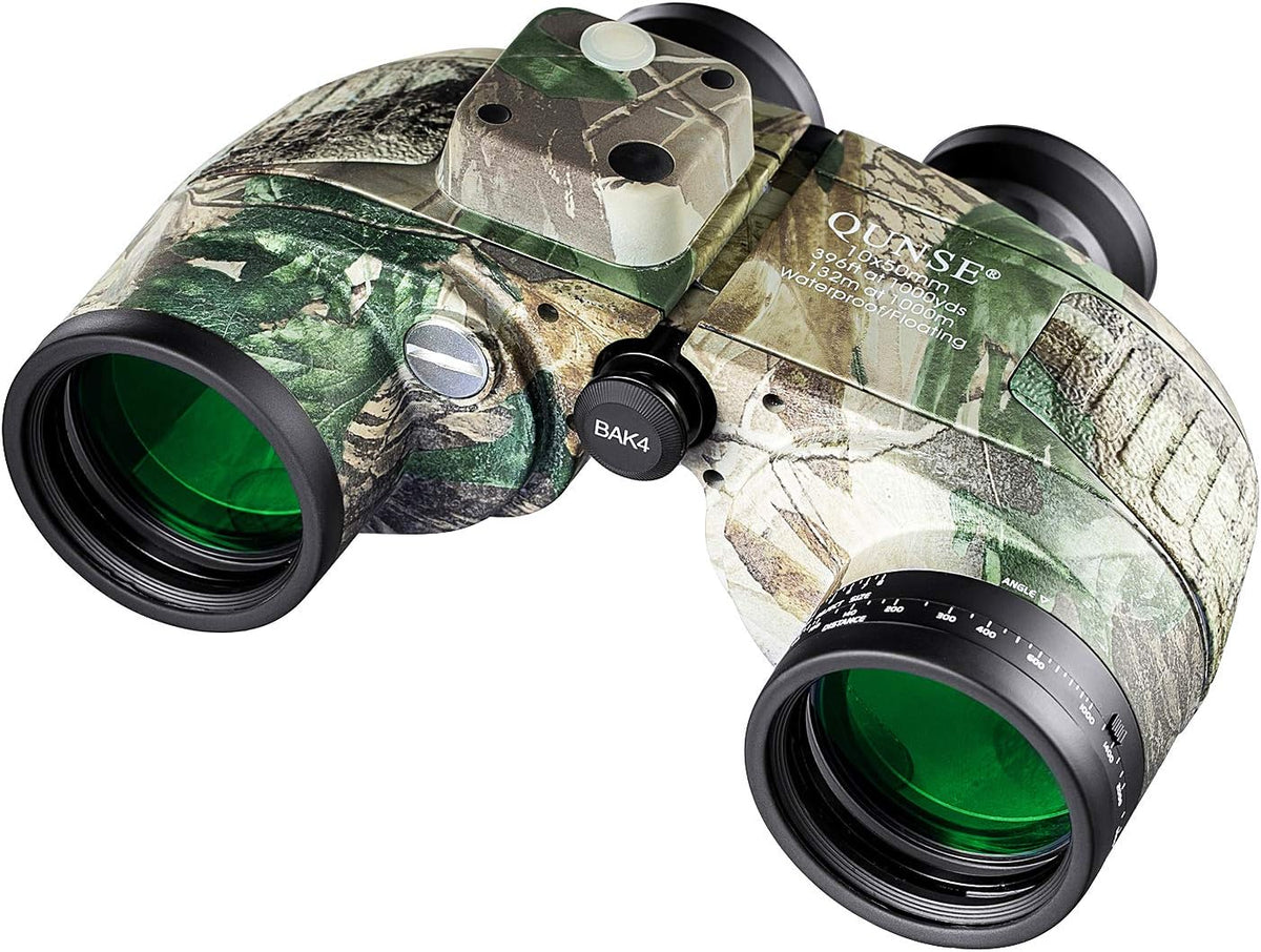 Camouflage 10X50 Waterproof Marine Binoculars with Rangefinder Compass H91628