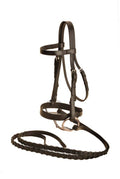 Oversized Black Leather Bridle H157103