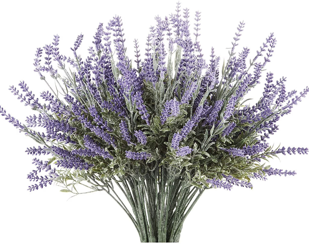 Artificial Lavender 4-Piece Bundle Faux Silk Plants D77760