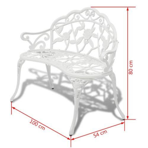 Green Cast Aluminum Outdoor Patio Bench V472