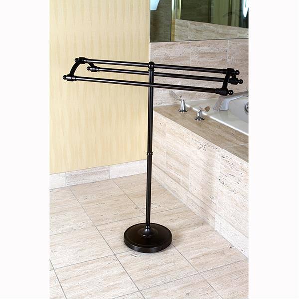 Satin Nickel Pedestal Towel Rack E17988