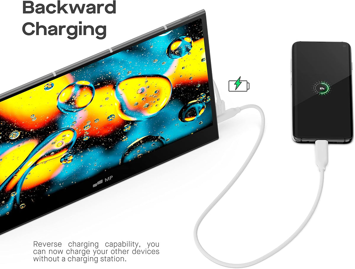 15.6" OLED Touchscreen Monitor FHD 1080P with Dual Speaker and Battery O8634