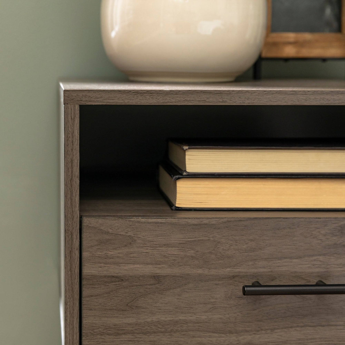 18-inch 1-Drawer Hairpin Side Table - Slate Grey Q517428