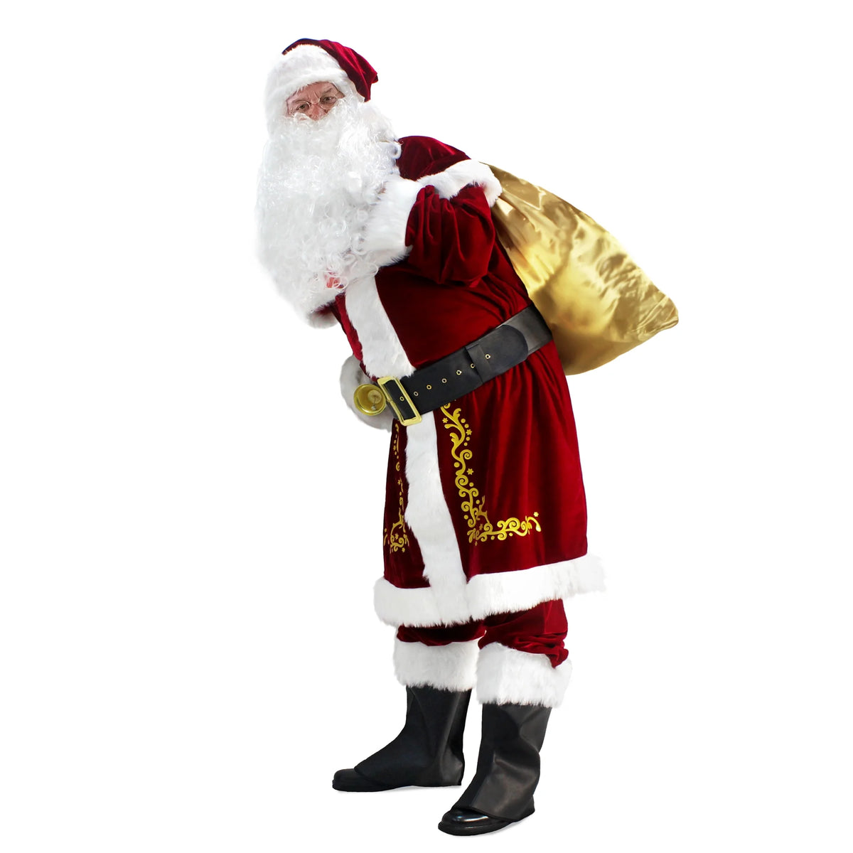 Deluxe Velvet Santa Claus Suit Set 12pcs -XXL R623207