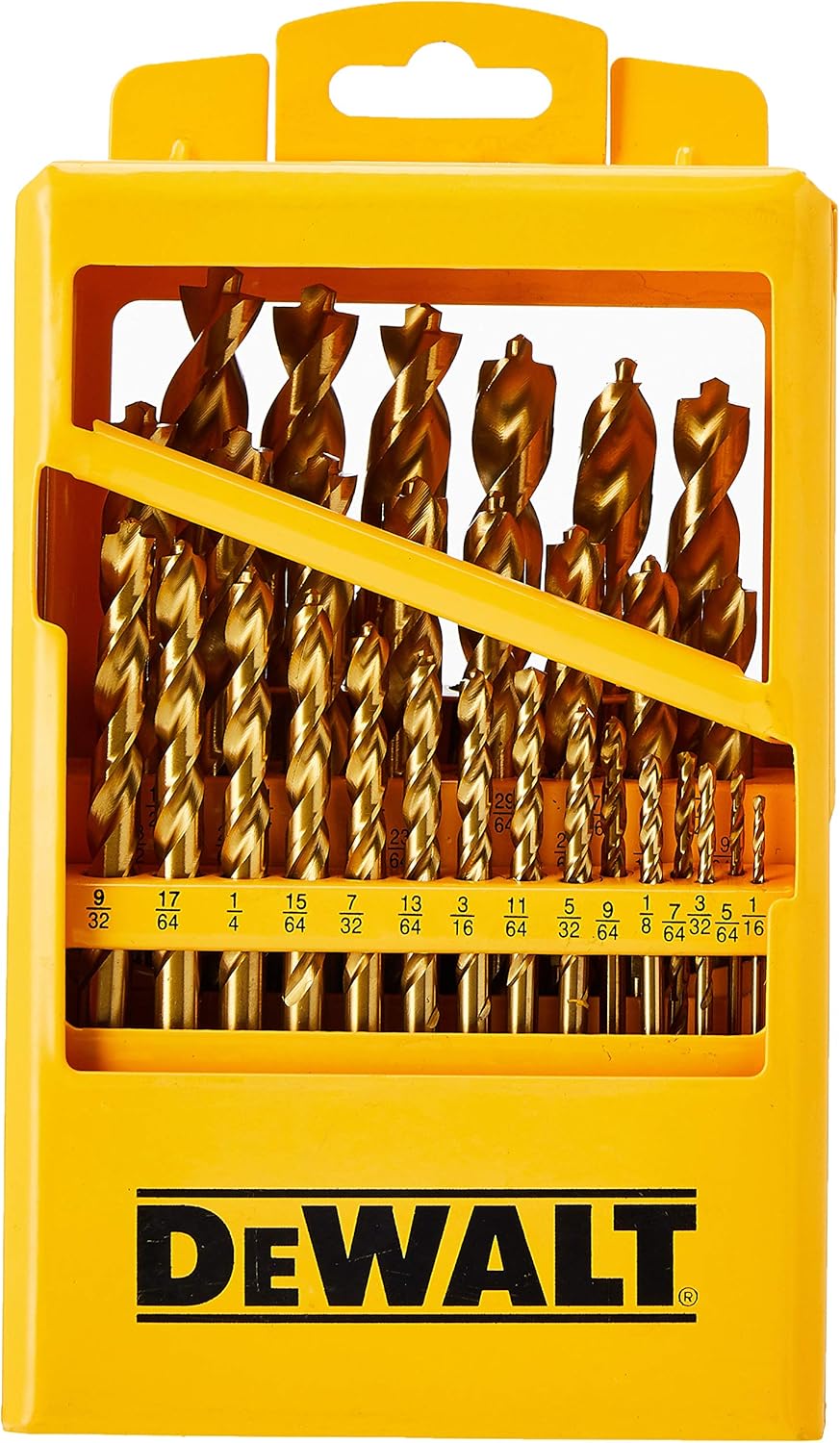 29-Piece Titanium Drill Bit Set with Pilot Point D8636