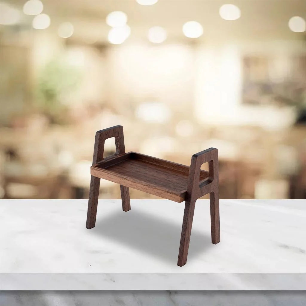 Black Walnut Mini Shelf Rack Dollhouse Furniture F86171