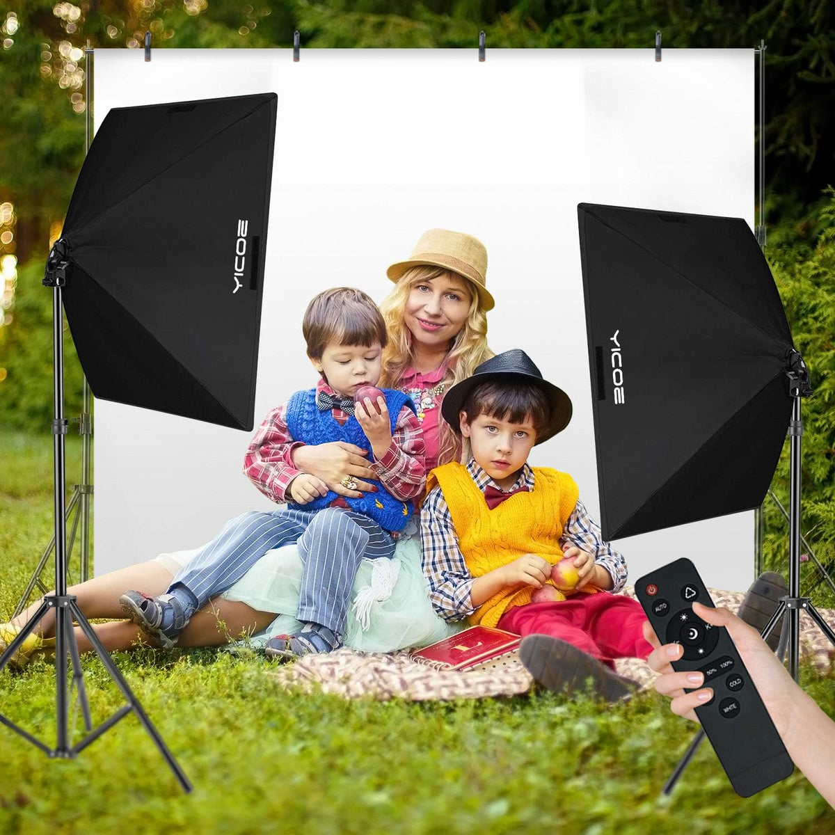 Softbox Lighting Kit Continuous Lighting System with 5700K Light Bulb C183003