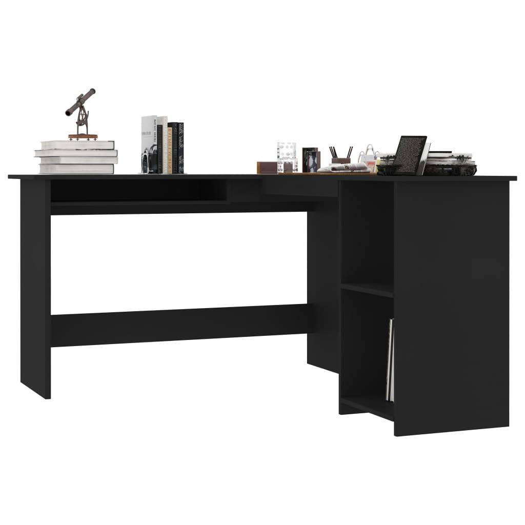 Concrete Gray L-Shaped Corner Desk Chipboard I7230