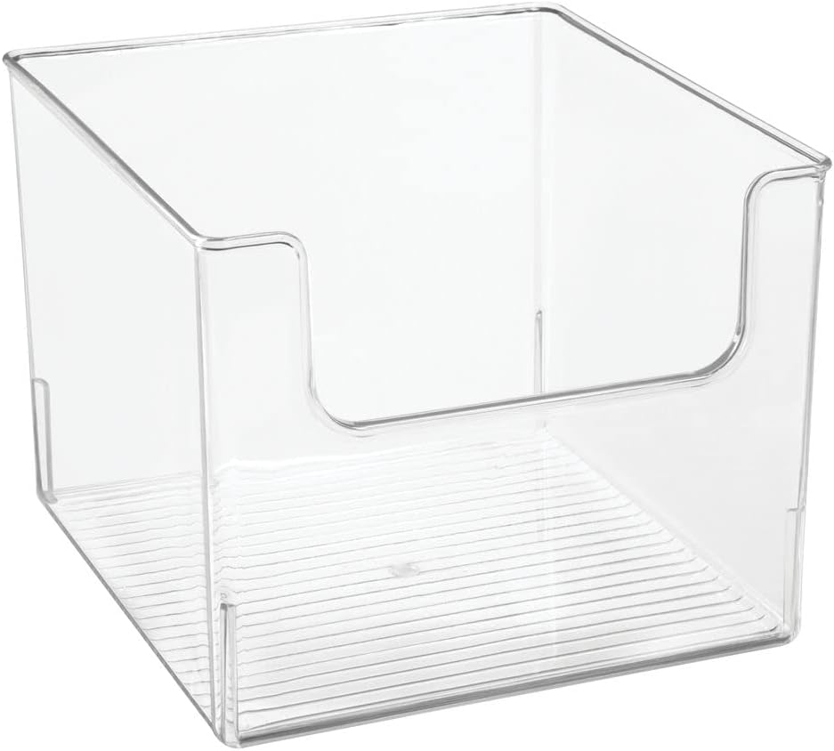 Clear Plastic 8 Pack Storage Basket Bin S471