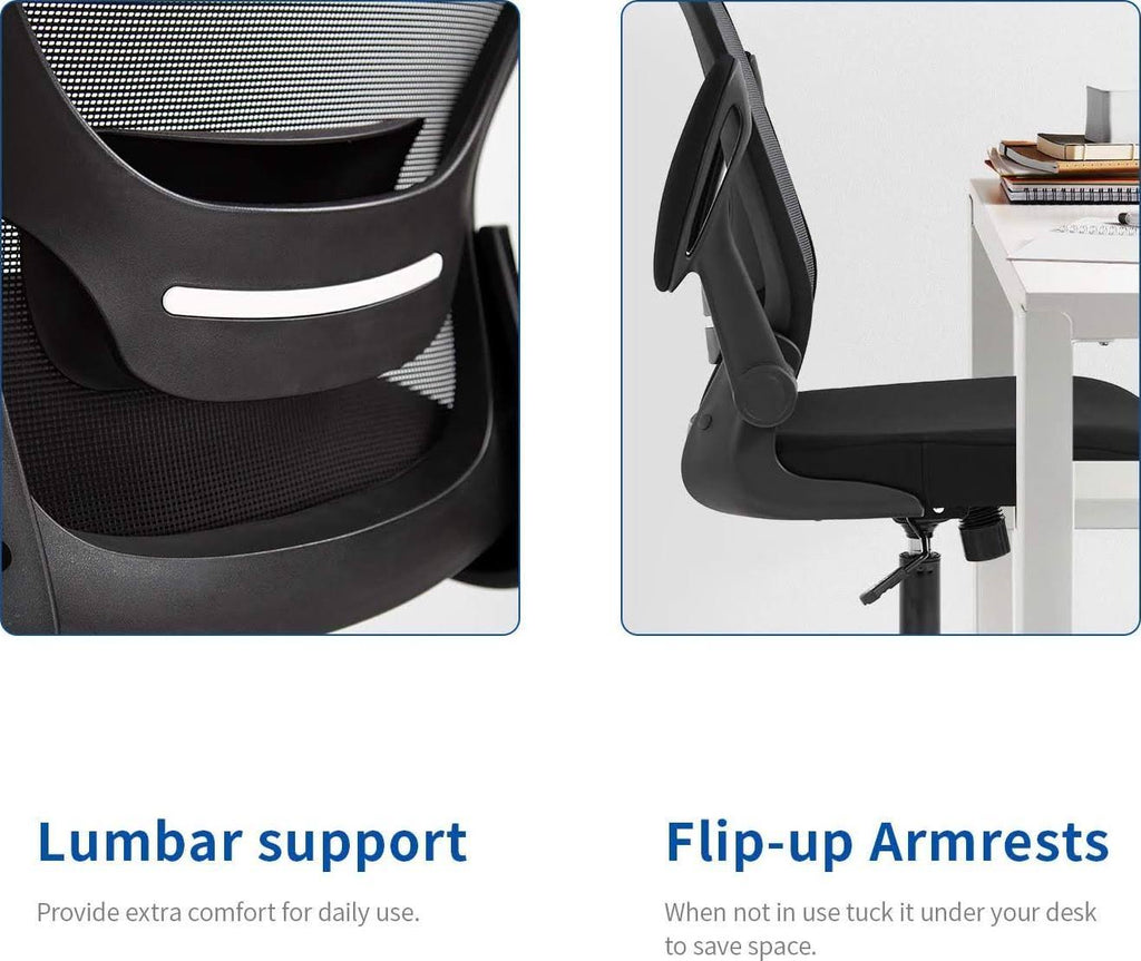 Ergonomic Mesh Swivel Task Chair with Lumbar Support K76251