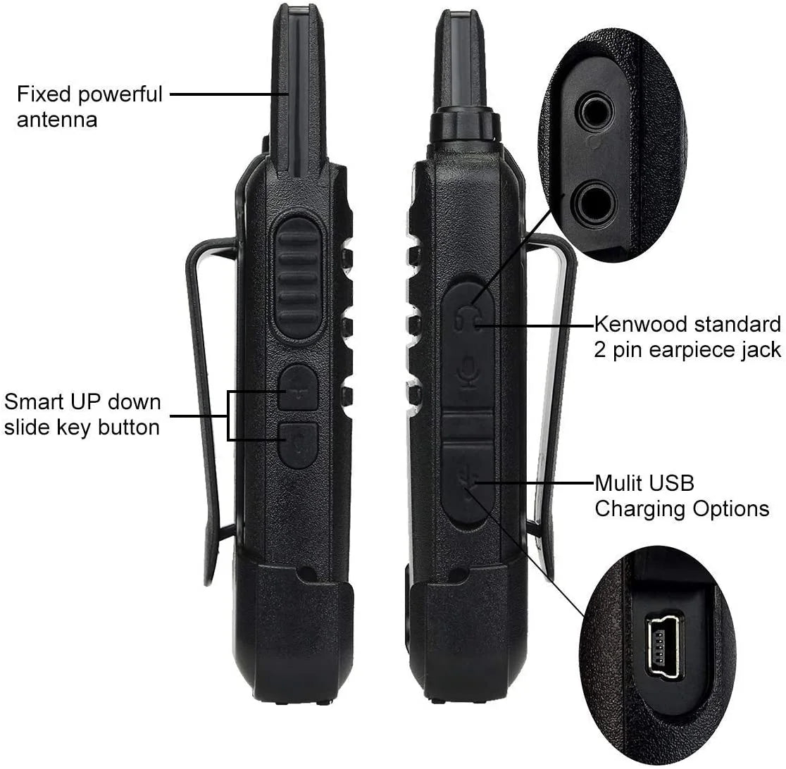 6 Pack Rechargeable Two Way Radios with Multi Gang Charger F74561