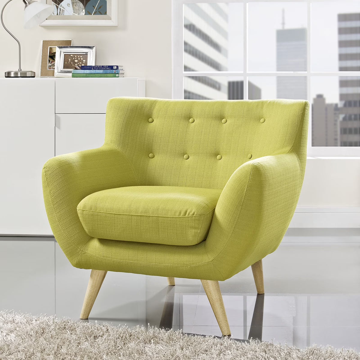 Wheatgrass Upholstered Fabric Armchair T6067