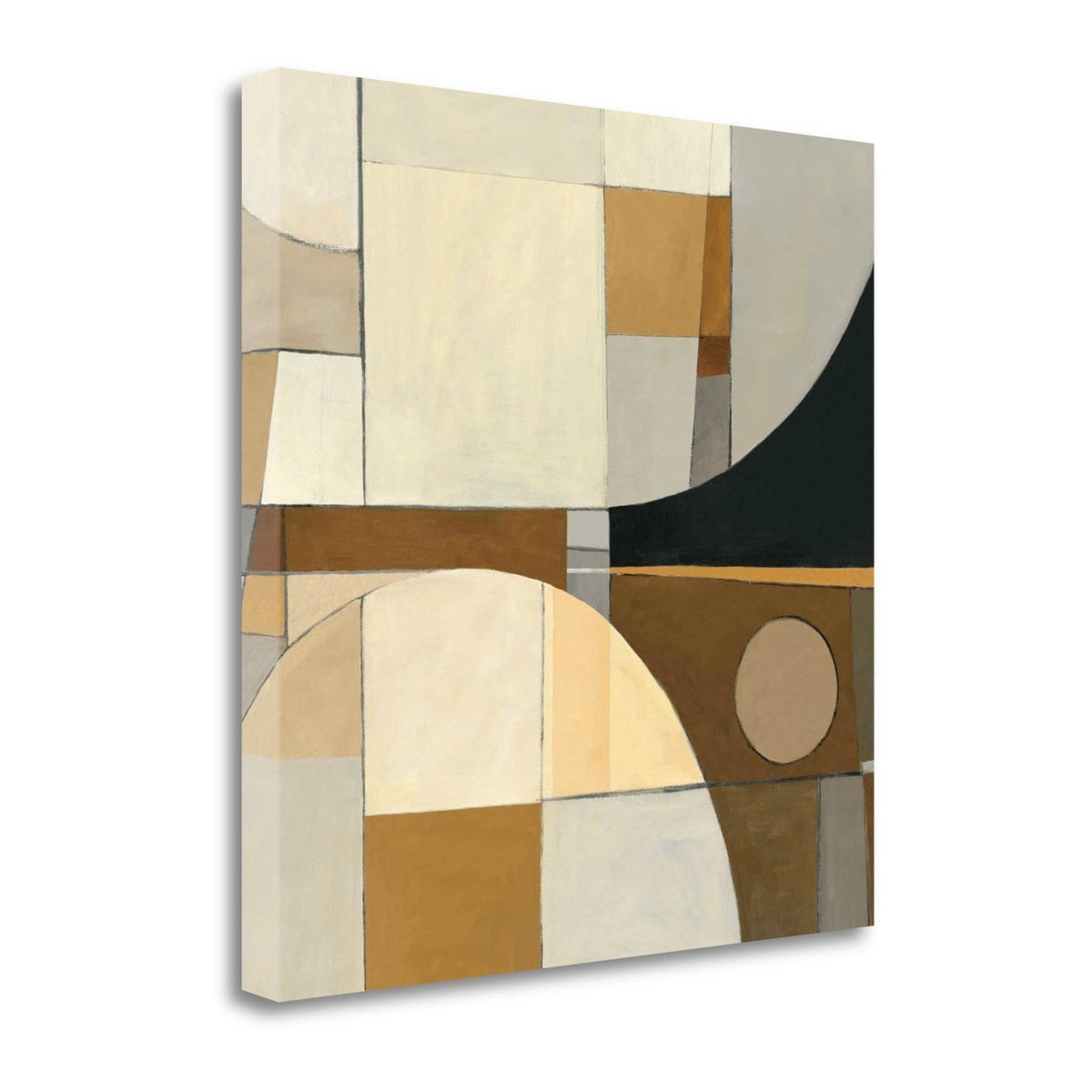 Beige Print on Wrapped Canvas V23429