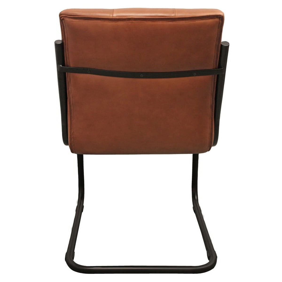 Leather Upholstered Side Chair with Cast Iron Frame in Mahogany M934836