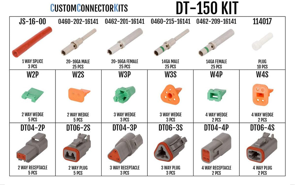 Sealed Weatherproof Automotive Electrical Connectors 153 Piece Starter Pack R342