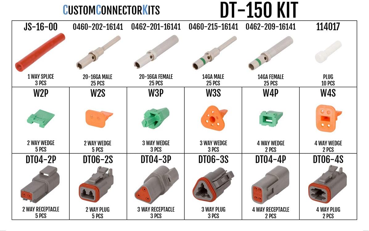 Sealed Weatherproof Automotive Electrical Connectors 153 Piece Starter Pack R342