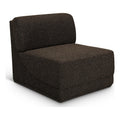 Brown Boucle Fabric Armless Chair H7094