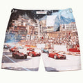 Blue Photographic Swim Trunks V486