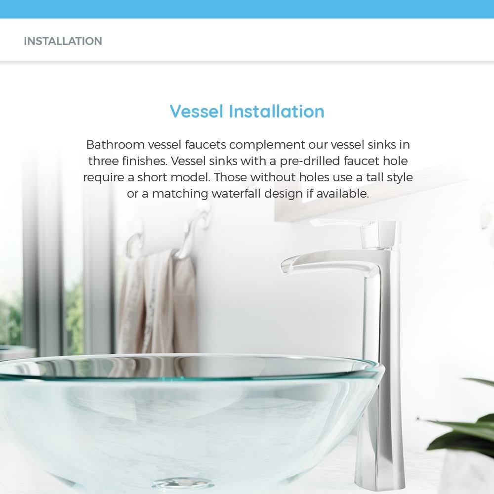 Brushed Nickel Vessel Faucet Ensemble M18922