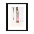 Pink Surf Board Photograph Print Black Framed Paper Matte P58937