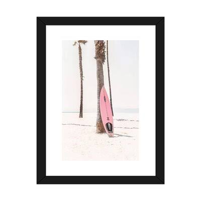 Pink Surf Board Photograph Print Black Framed Paper Matte P58937