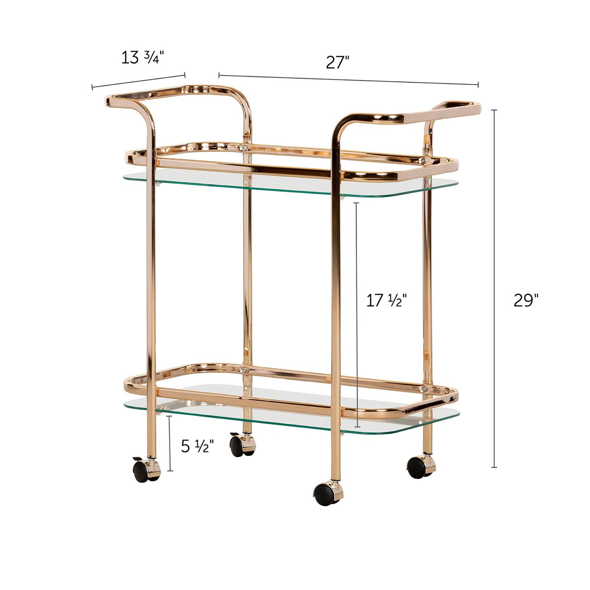 Gold Glass Bar Cart H517
