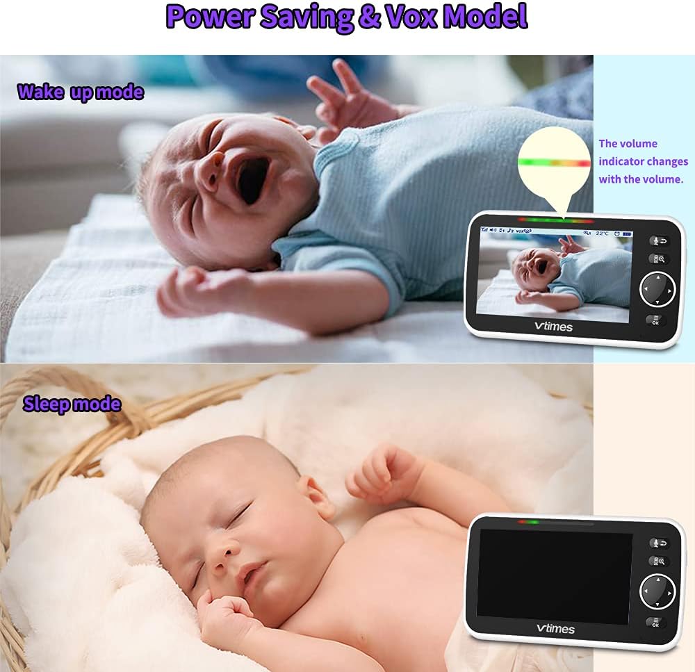 5 LCD Screen Video Baby Monitor with Camera and Audio Z60522