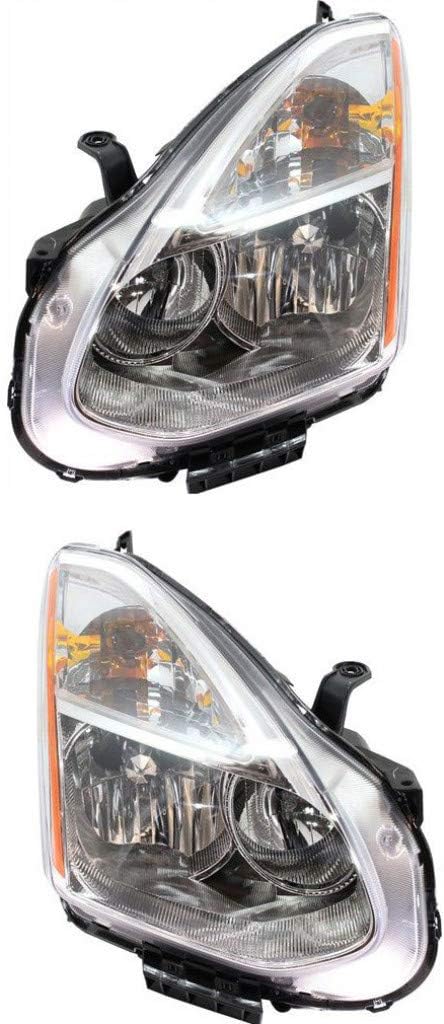 Headlight Assembly Pair for Nissan Rogue 2009-2010 Halogen A917