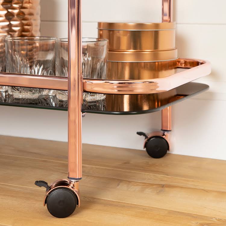 Gold Glass Bar Cart H517