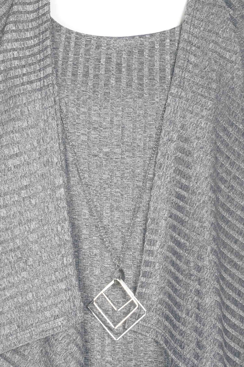 Grey Mock Jacket Dress T666