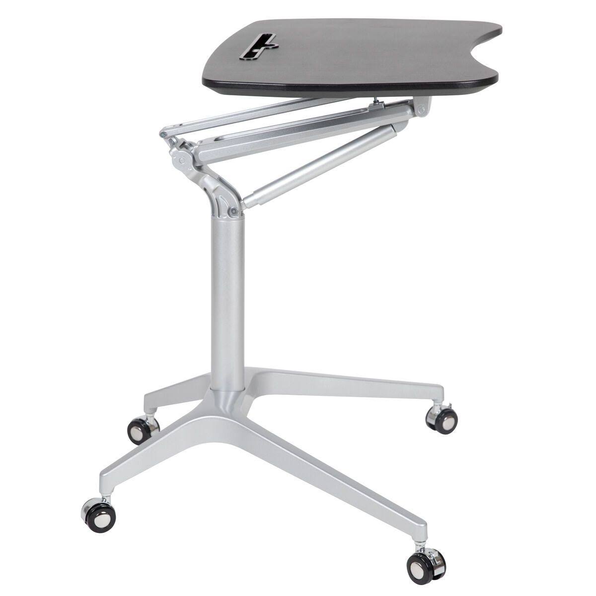 Black Mobile Ergonomic Desk with Adjustable Range 29x22-41x22 B576078